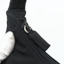 PRADA Hand Bag Pouch Nylon Black Silver Auth 178743-10