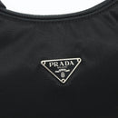 PRADA Hand Bag Pouch Nylon Black Silver Auth 178743-17