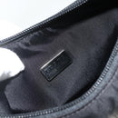 PRADA Hand Bag Pouch Nylon Black Silver Auth 178743-18