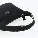 PRADA Hand Bag Pouch Nylon Black Silver Auth 178743-7