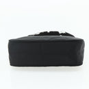 PRADA Hand Bag Pouch Nylon Black Silver Auth 178743-5