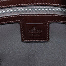 FENDI Zucca Canvas Mamma Baguette Shoulder Bag Black Brown Auth 178747V-19