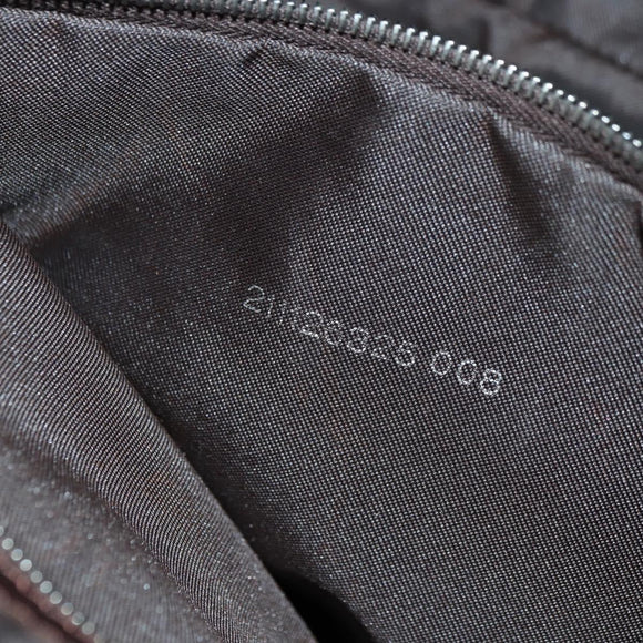 FENDI Zucca Canvas Mamma Baguette Shoulder Bag Black Brown Auth 178747V