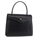 GIVENCHY Hand Bag Leather Black Gold Auth 178755-1