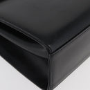 GIVENCHY Hand Bag Leather Black Gold Auth 178755-9