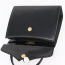 GIVENCHY Hand Bag Leather Black Gold Auth 178755-10