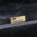 GIVENCHY Hand Bag Leather Black Gold Auth 178755-11
