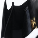 GIVENCHY Hand Bag Leather Black Gold Auth 178755-19