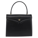 GIVENCHY Hand Bag Leather Black Gold Auth 178755-13