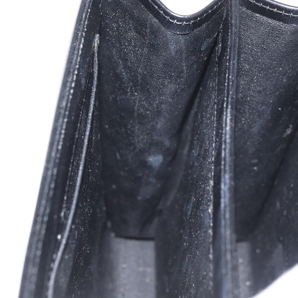 GIVENCHY Hand Bag Leather Black Gold Auth 178755