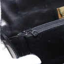 GIVENCHY Hand Bag Leather Black Gold Auth 178755-23