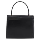 GIVENCHY Hand Bag Leather Black Gold Auth 178755-2