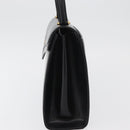 GIVENCHY Hand Bag Leather Black Gold Auth 178755-3