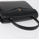 GIVENCHY Hand Bag Leather Black Gold Auth 178755-6