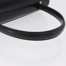GIVENCHY Hand Bag Leather Black Gold Auth 178755-7