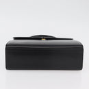 GIVENCHY Hand Bag Leather Black Gold Auth 178755-5