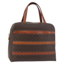 CELINE Macadam Canvas Hand Bag PVC Leather Brown Gold Auth 178762-1