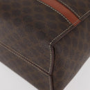 CELINE Macadam Canvas Hand Bag PVC Leather Brown Gold Auth 178762-11