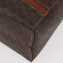CELINE Macadam Canvas Hand Bag PVC Leather Brown Gold Auth 178762-13