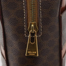 CELINE Macadam Canvas Hand Bag PVC Leather Brown Gold Auth 178762-14