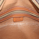 CELINE Macadam Canvas Hand Bag PVC Leather Brown Gold Auth 178762-15