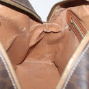 CELINE Macadam Canvas Hand Bag PVC Leather Brown Gold Auth 178762-20