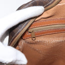 CELINE Macadam Canvas Hand Bag PVC Leather Brown Gold Auth 178762-21