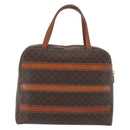 CELINE Macadam Canvas Hand Bag PVC Leather Brown Gold Auth 178762-3