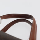 CELINE Macadam Canvas Hand Bag PVC Leather Brown Gold Auth 178762-8