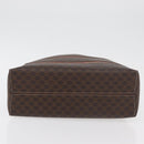 CELINE Macadam Canvas Hand Bag PVC Leather Brown Gold Auth 178762-9