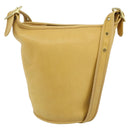 Coach Ergo Shoulder Bag Leather Yellow Gold Auth 178763A-1