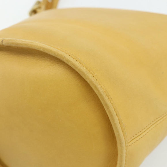 Coach Ergo Shoulder Bag Leather Yellow Gold Auth 178763A