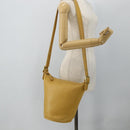 Coach Ergo Shoulder Bag Leather Yellow Gold Auth 178763A-20