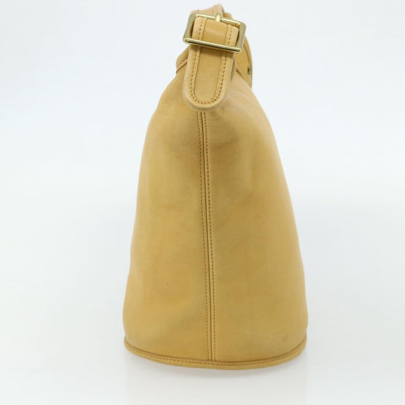 Coach Ergo Shoulder Bag Leather Yellow Gold Auth 178763A