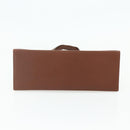 Christian Dior Hand Bag Leather Brown Gold Auth 178764-9