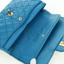 CHANEL Matelasse23 Chain Shoulder Bag Lamb Skin Blue Gold CC Auth 178769V-23