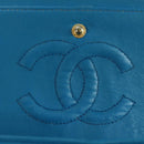 CHANEL Matelasse23 Chain Shoulder Bag Lamb Skin Blue Gold CC Auth 178769V-9