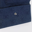 CHANEL Clutch Bag Denim Blue Silver CC Auth 178770SAV-15