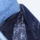 CHANEL Clutch Bag Denim Blue Silver CC Auth 178770SAV-18