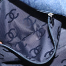 CHANEL Clutch Bag Denim Blue Silver CC Auth 178770SAV-21