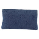 CHANEL Clutch Bag Denim Blue Silver CC Auth 178770SAV-3