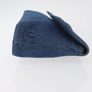 CHANEL Clutch Bag Denim Blue Silver CC Auth 178770SAV-4