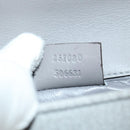 GUCCI Clutch Bag Satin Silver Gold Auth 178778V-12