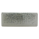 GUCCI Clutch Bag Satin Silver Gold Auth 178778V-13