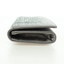 GUCCI Clutch Bag Satin Silver Gold Auth 178778V-3