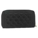 CHANEL Matelasse Boy Chanel Long Wallet Lamb Skin Black Gold CC Auth 178780A-3