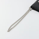 CHANEL Matelasse Chain Wallet Patent leather Black Silver CC Auth 178781A-12