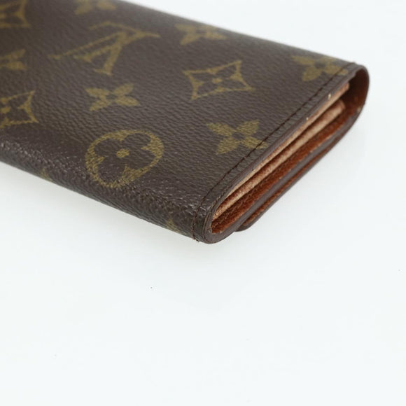 LOUIS VUITTON Monogram Porte Monnaie Zip Wallet M61735 LV Auth 178783