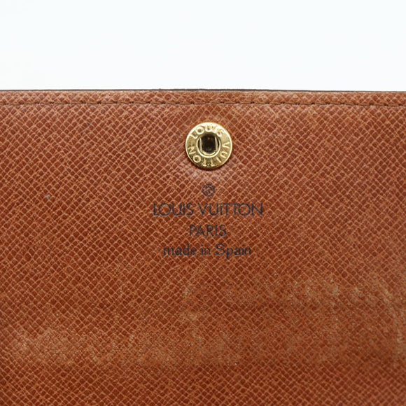 LOUIS VUITTON Monogram Porte Monnaie Zip Wallet M61735 LV Auth 178783