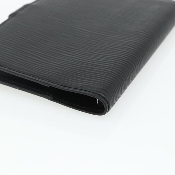 LOUIS VUITTON Epi Agenda PM Day Planner Cover Black R20092 LV Auth 178785A